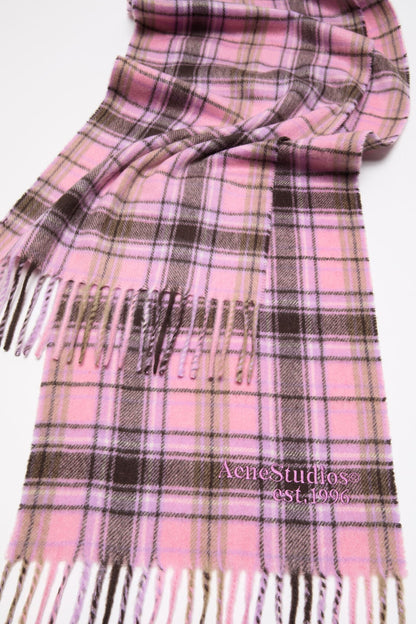 Cashmere scarf - Pink/black