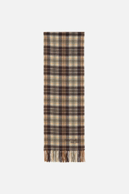 Cashmere scarf - Dark brown/khaki green