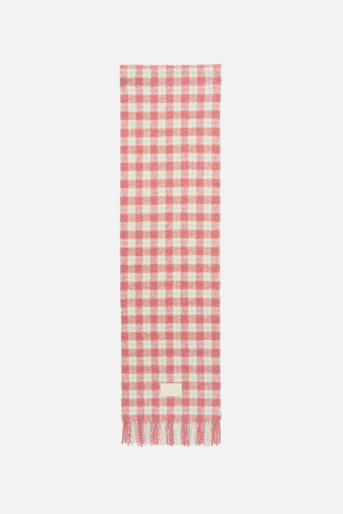 Checked logo scarf - Pink/blue
