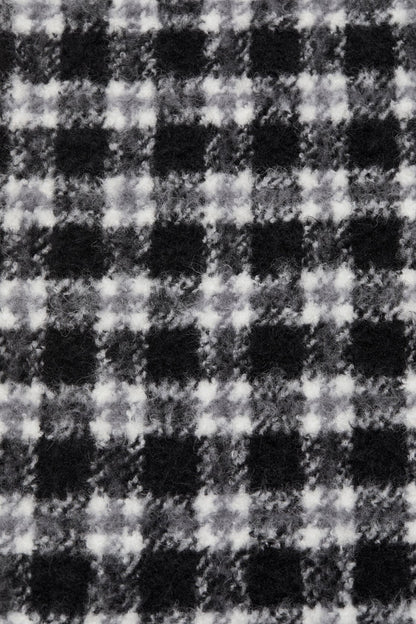 Checked logo scarf - White/black