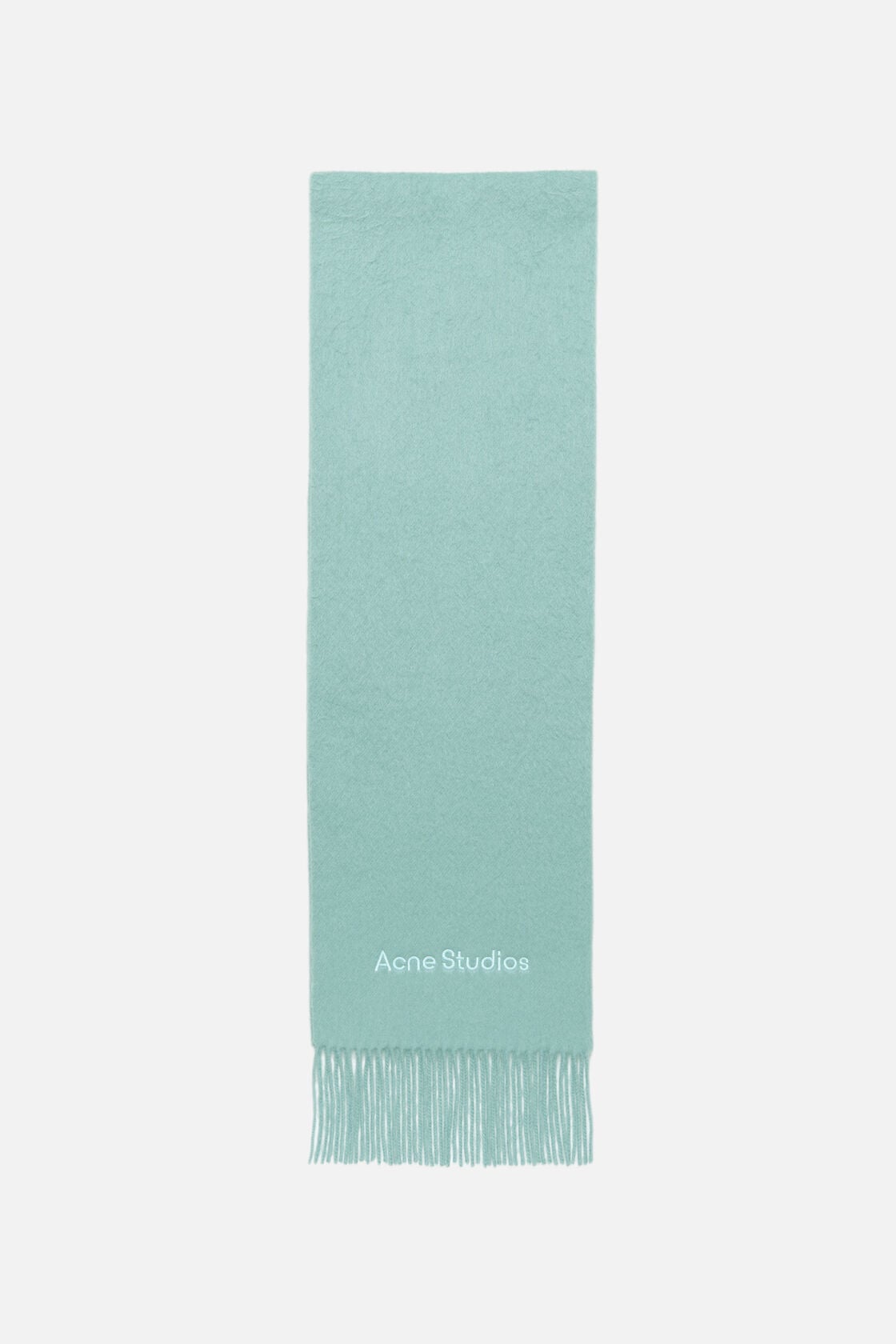 Long-Hair Alpaca-Wool Scarf - Mint green