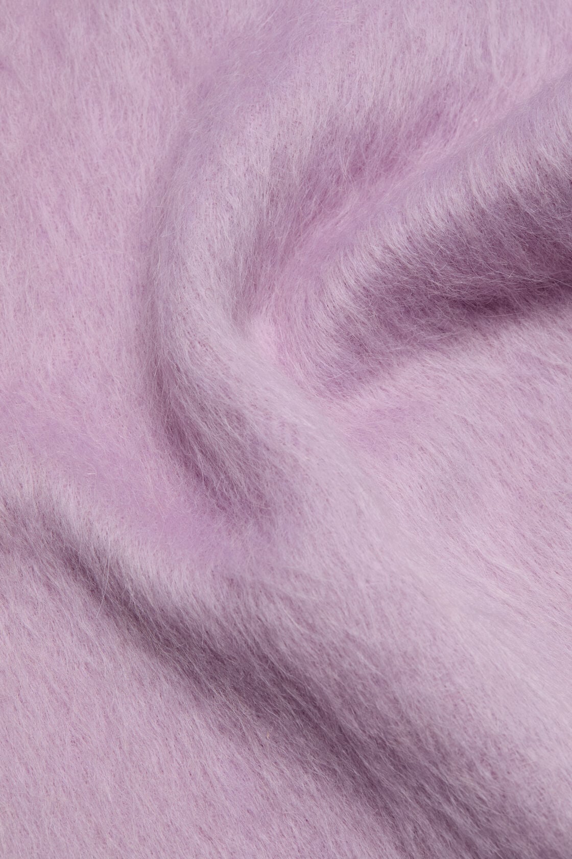 Long-Hair Alpaca-Wool Scarf - Light pink