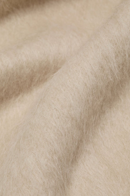 Alpaca wool logo scarf - Oatmeal melange