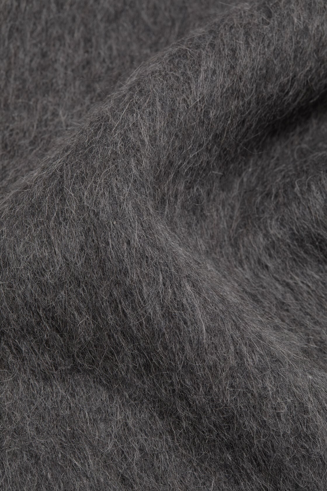 Alpaca wool logo scarf - Grey Melange