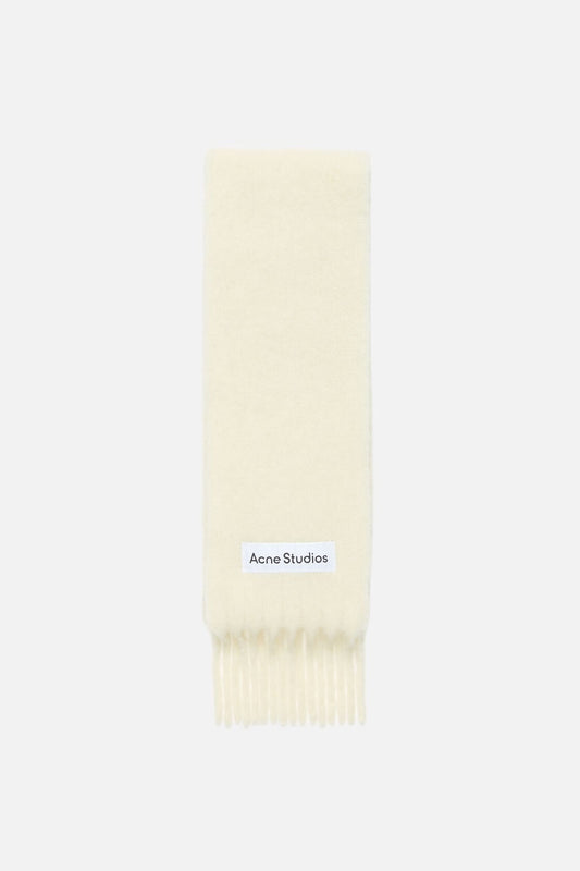 Skinny mohair scarf - White