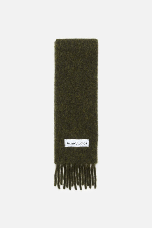 Skinny mohair scarf - Forest green