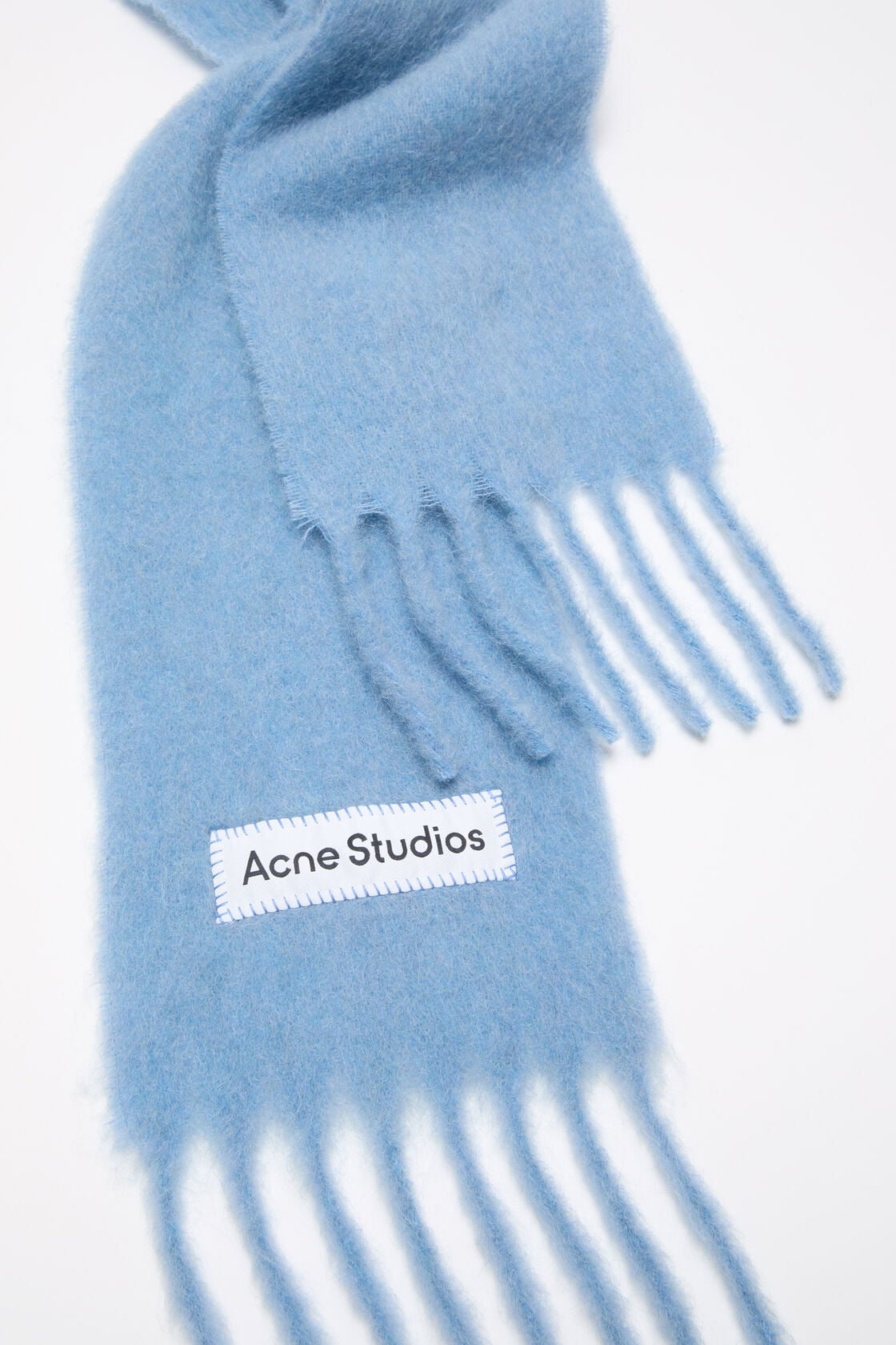 Skinny mohair scarf - Light blue