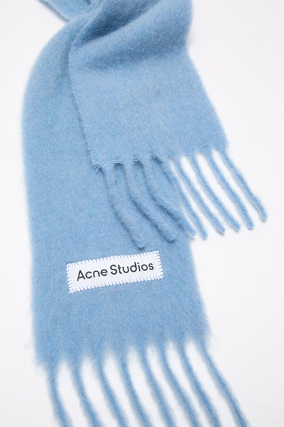 Skinny mohair scarf - Light blue