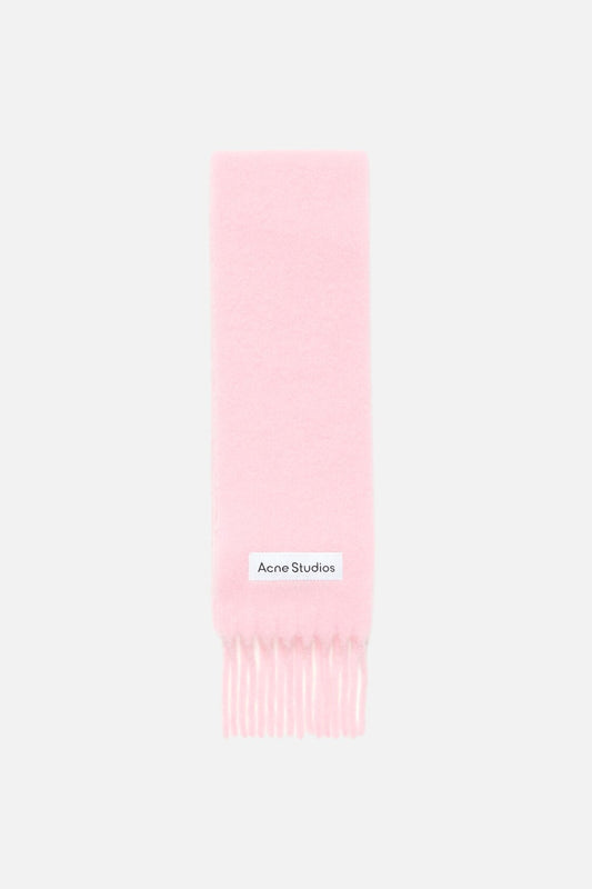Skinny mohair scarf - Cotton candy pink