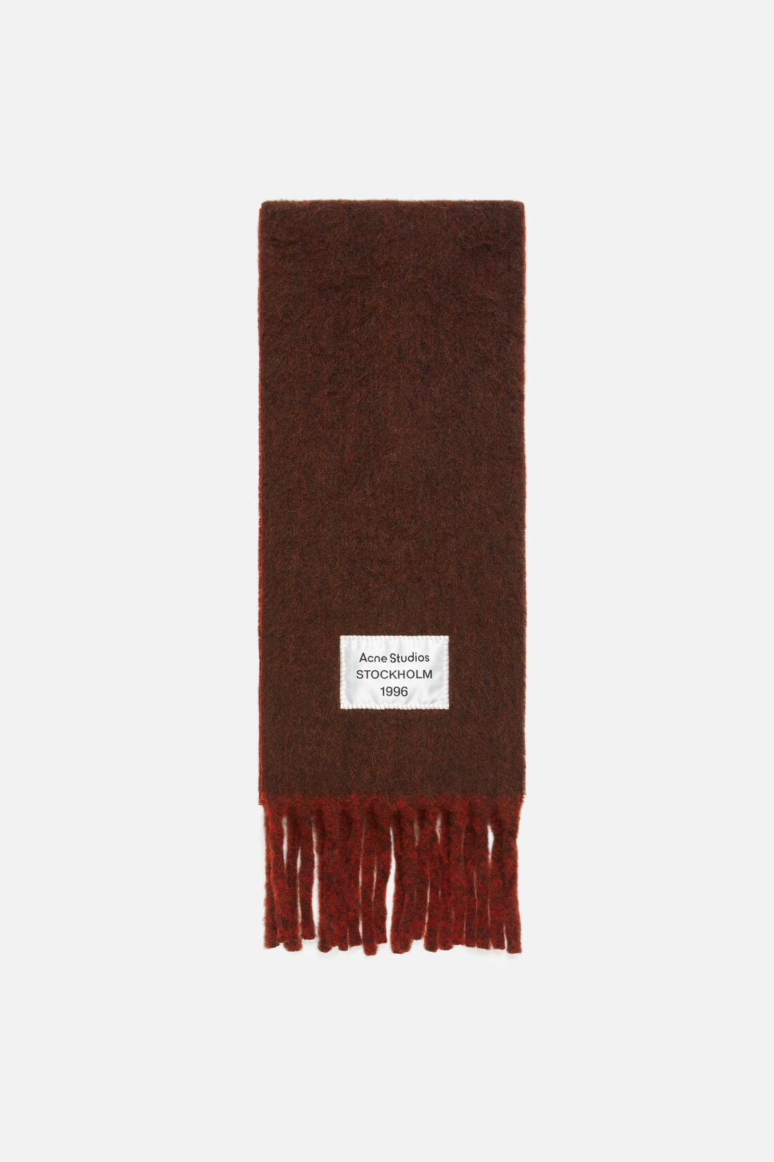 Bicolour Alpaca Scarf - Dark brown/brown