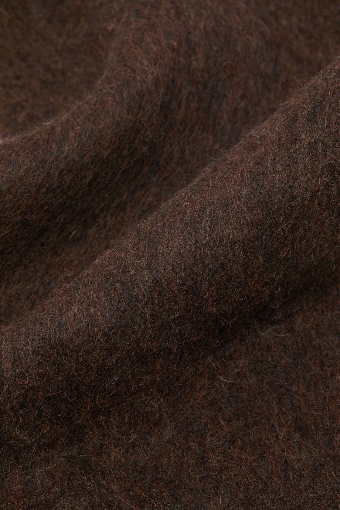 Bicolour Alpaca Scarf - Dark brown/brown