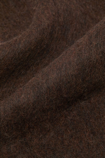 Bicolour Alpaca Scarf - Dark brown/brown