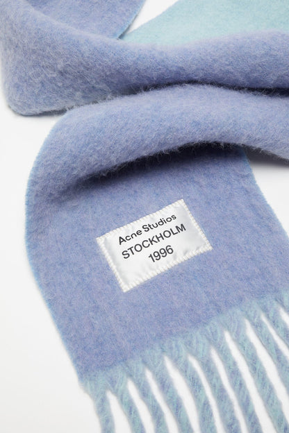 Bicolour Alpaca Scarf - Blue/light blue