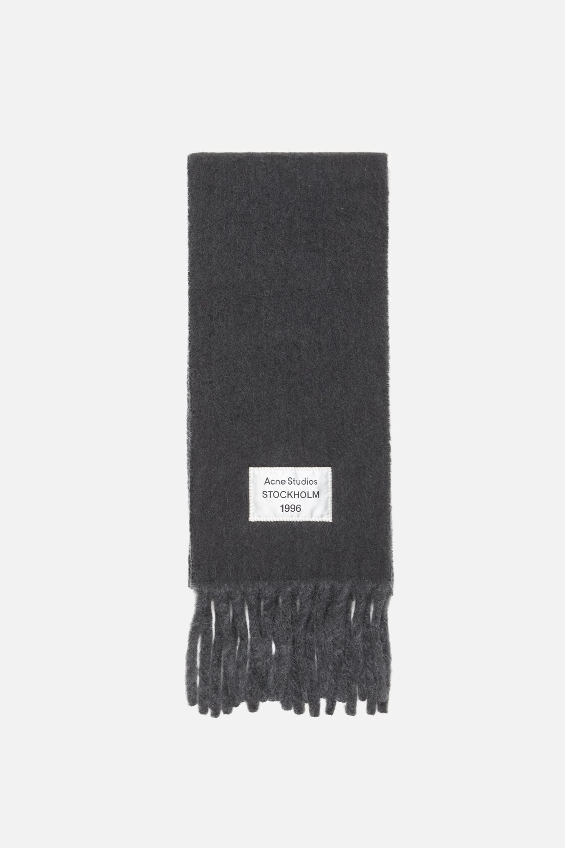 Bicolour Alpaca Scarf - Anthracite/grey