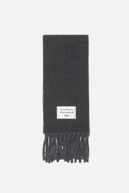 Bicolour Alpaca Scarf - Anthracite/grey