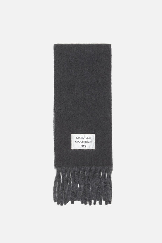 Bicolour Alpaca Scarf - Anthracite/grey