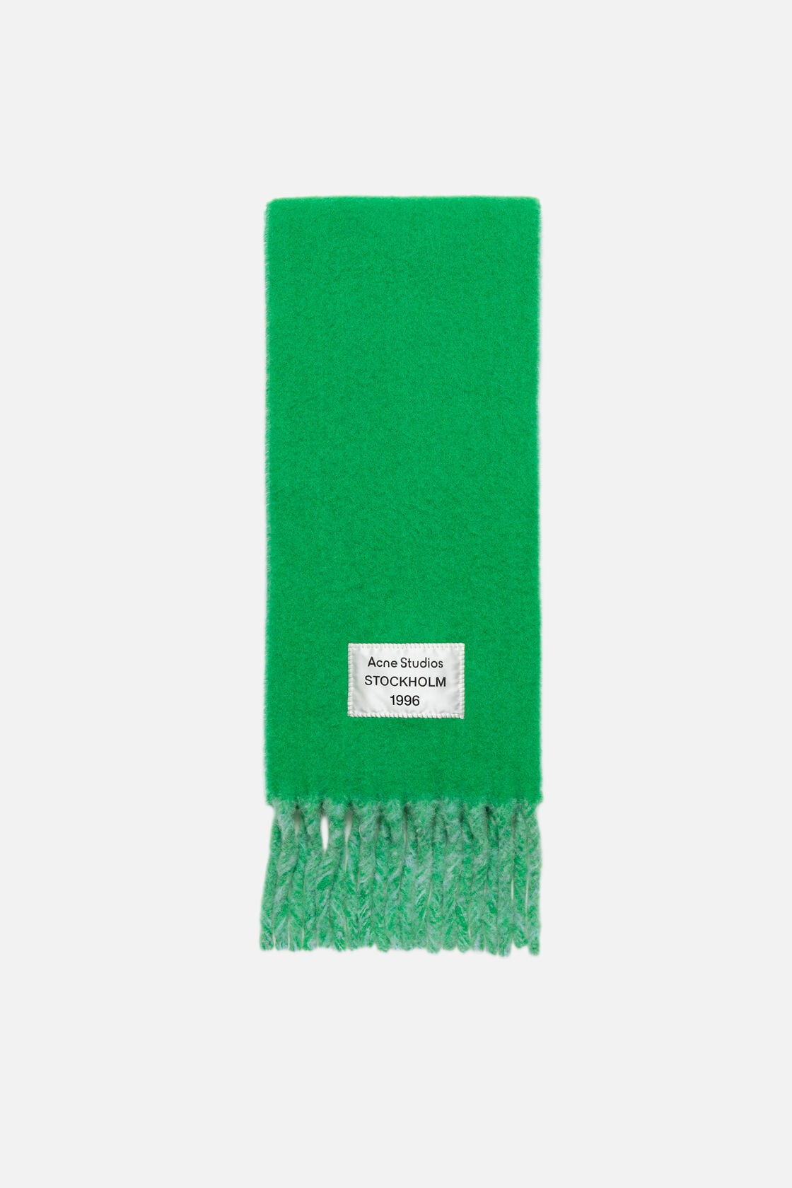 Bicolour Alpaca Scarf - Green/light blue