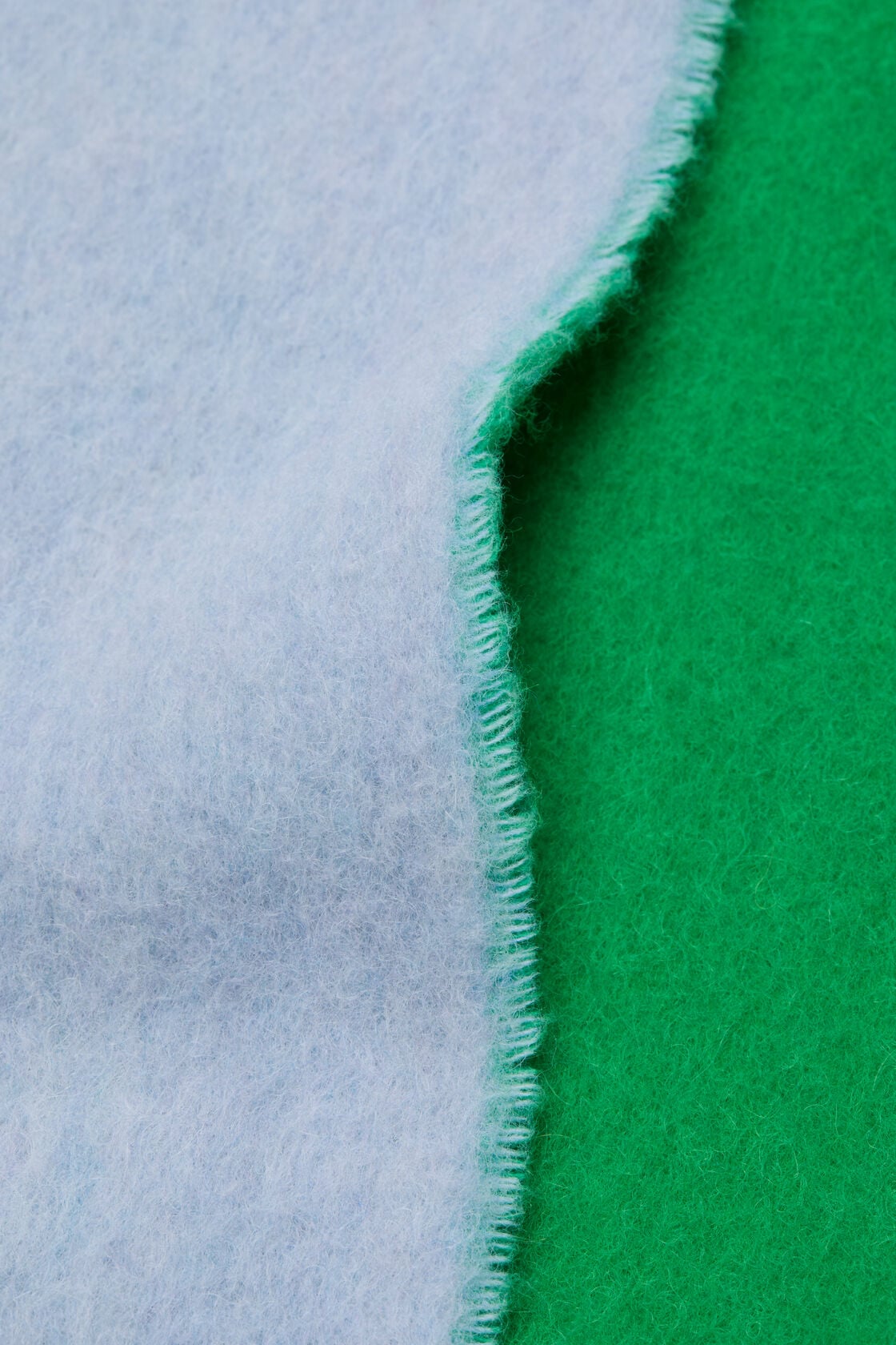 Bicolour Alpaca Scarf - Green/light blue