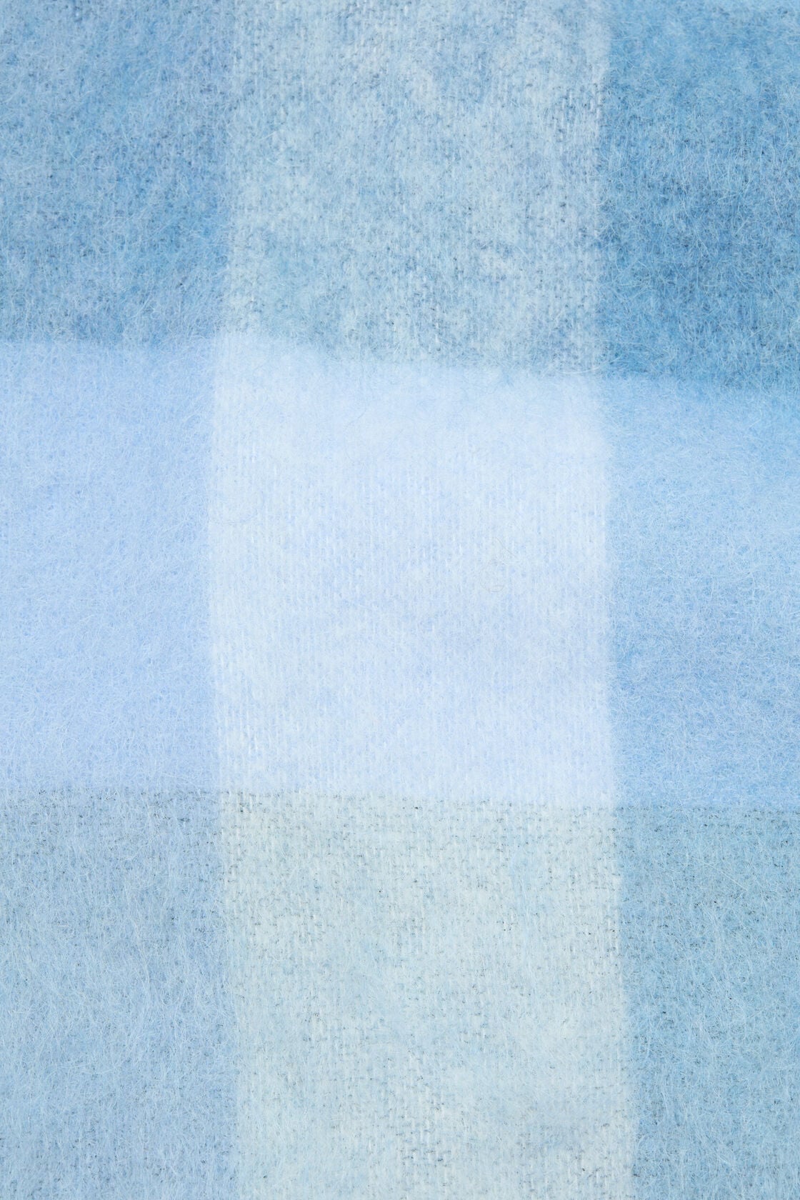 Mohair checked scarf - Light Blue/White/Powder Blue