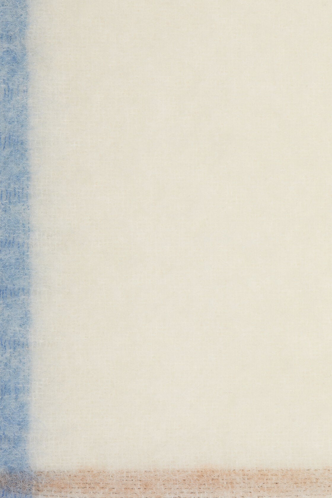 Wool fringe scarf - White