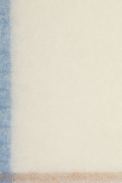Wool fringe scarf - White