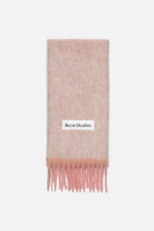 Wool mohair scarf - Narrow - Dusty pink