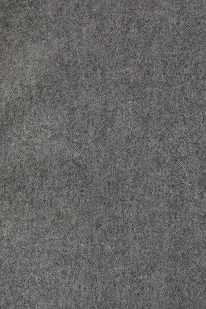 Fringe wool scarf - oversized - Grey Melange