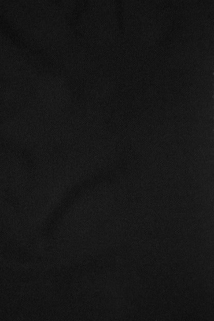 Fringe wool scarf - oversized - Black