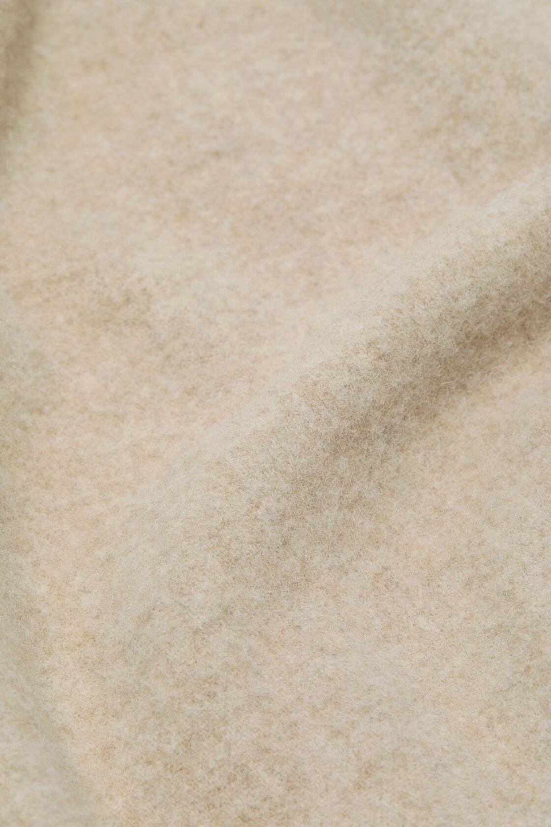 Fringe wool scarf – Narrow - Oatmeal melange