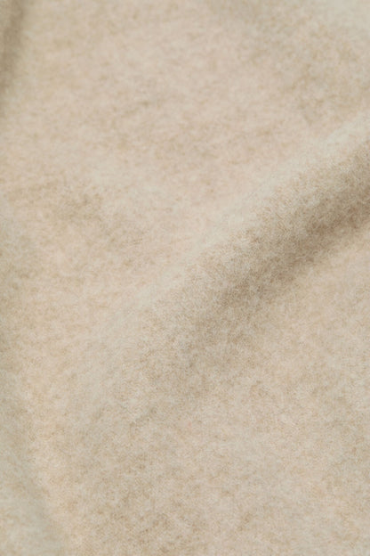 Fringe wool scarf – Narrow - Oatmeal melange