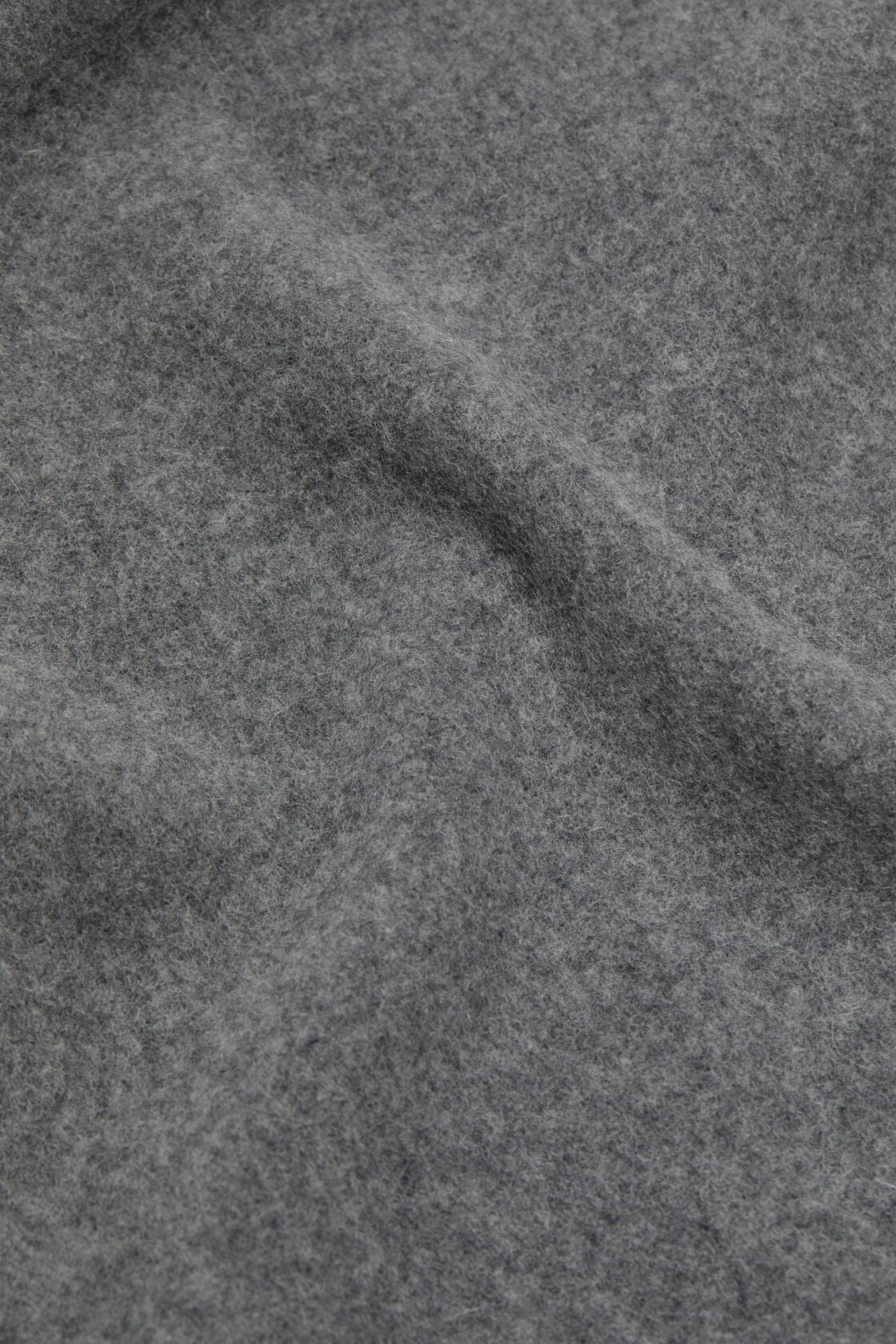 Fringe wool scarf – Narrow - Grey Melange