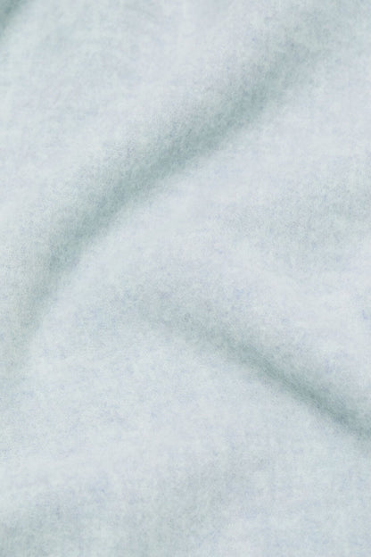 Fringe wool scarf – Narrow - Ice Blue Melange