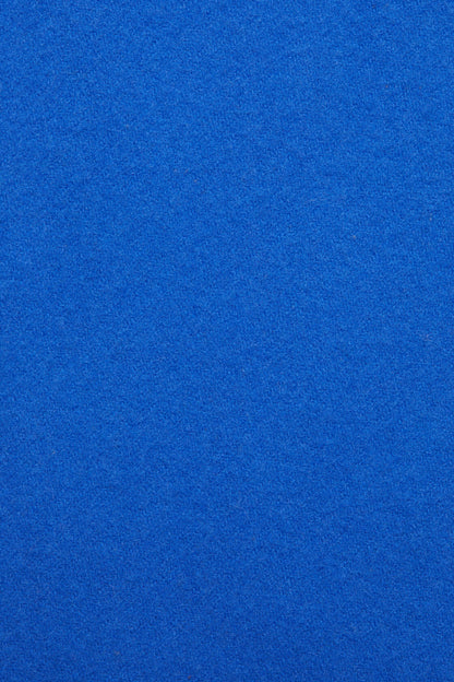 Fringe wool scarf - skinny - Royal blue