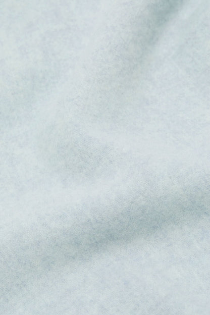 Fringe wool scarf - skinny - Ice Blue Melange