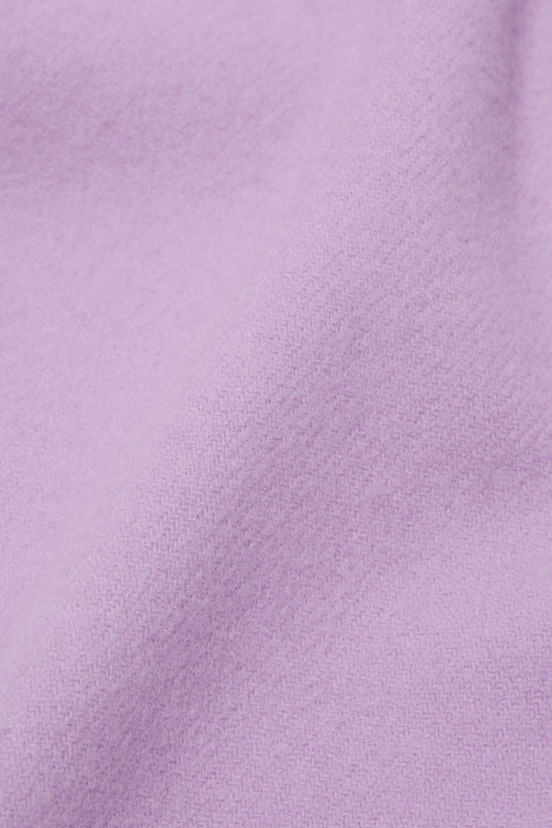 Fringe wool scarf - skinny - Lilac