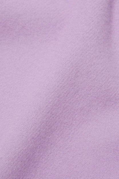 Fringe wool scarf - skinny - Lilac