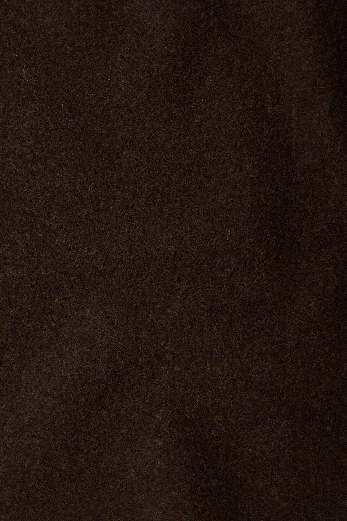 Fringe wool scarf - skinny - Brown melange