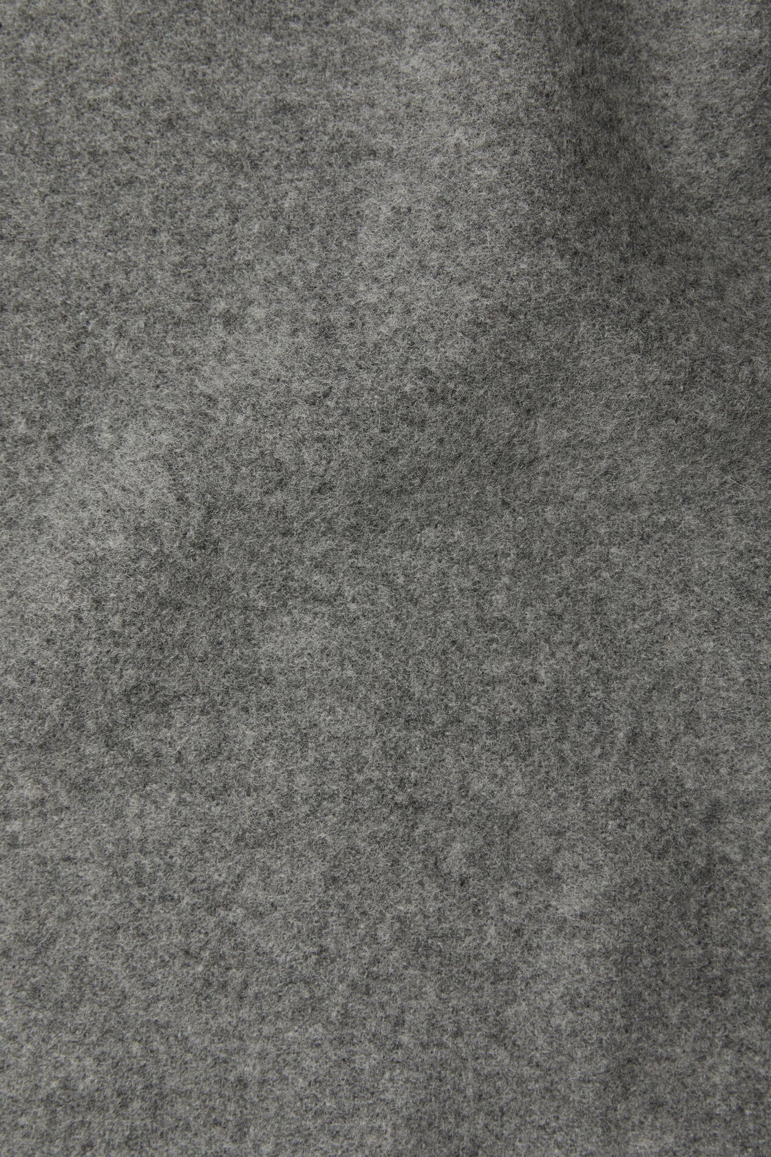 Fringe wool scarf - skinny - Grey Melange
