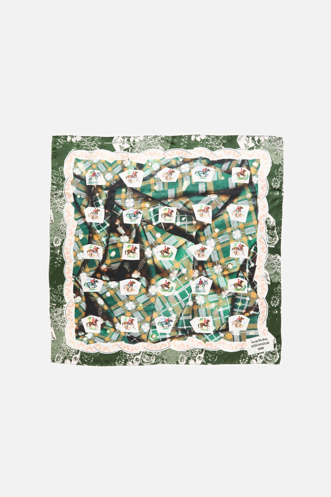 Printed silk scarf - Green
