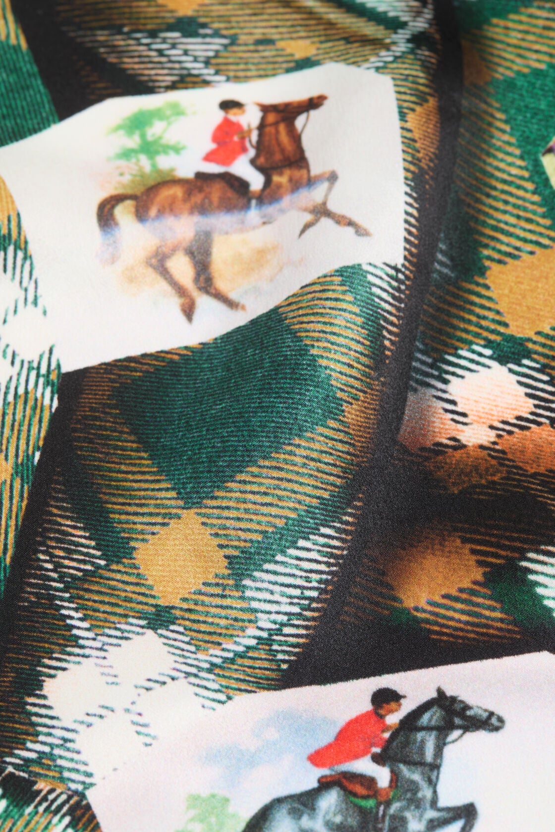 Printed silk scarf - Green