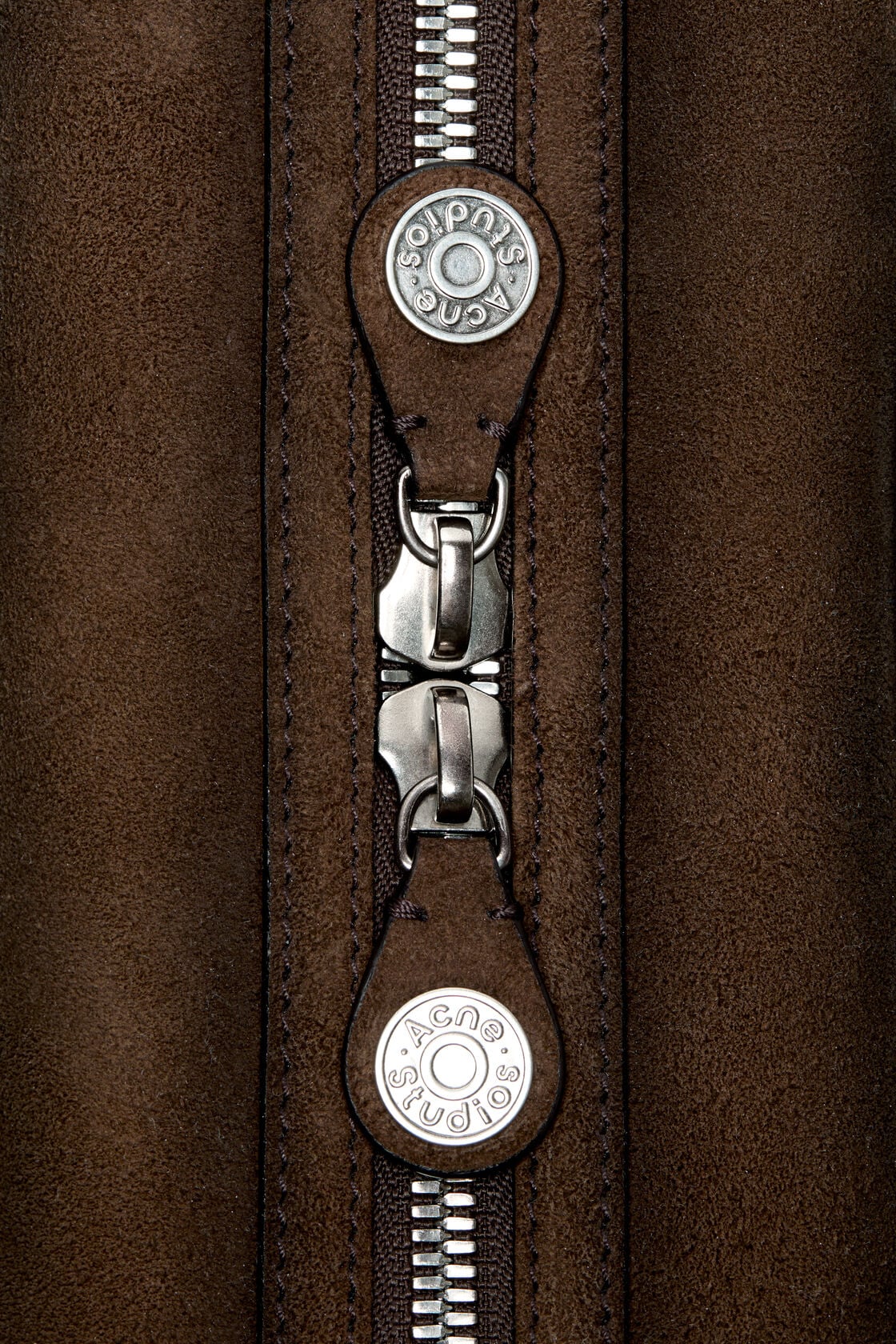 Camero Camera Suede Shoulder Bag - Dark brown