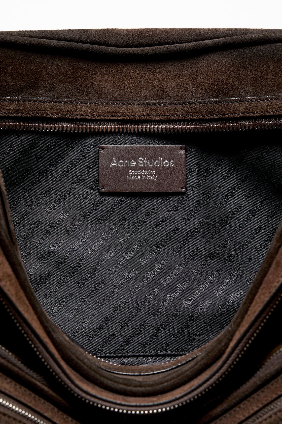 Camero Camera Suede Shoulder Bag - Dark brown