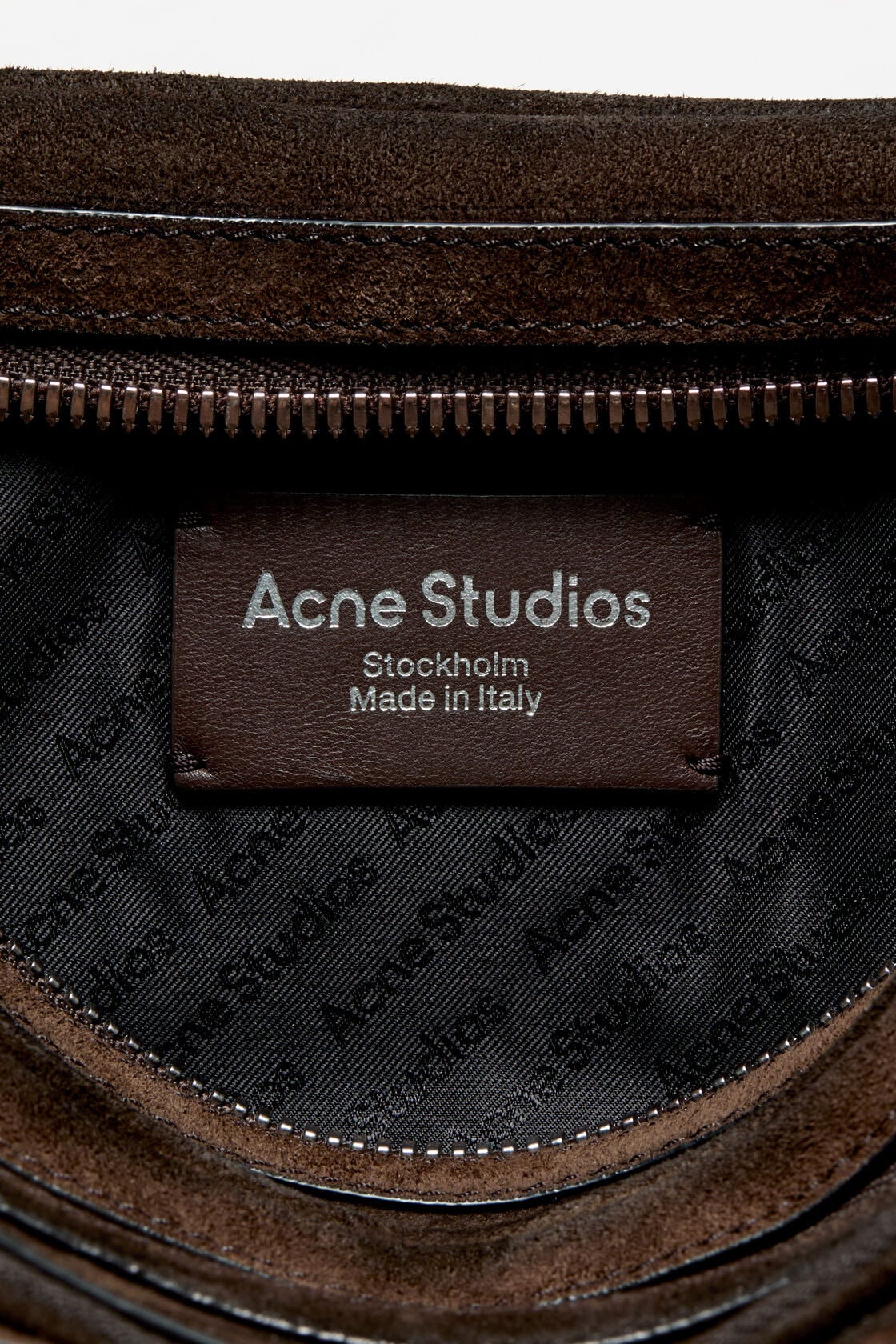 Camero Party Suede Shoulder Bag - Dark brown