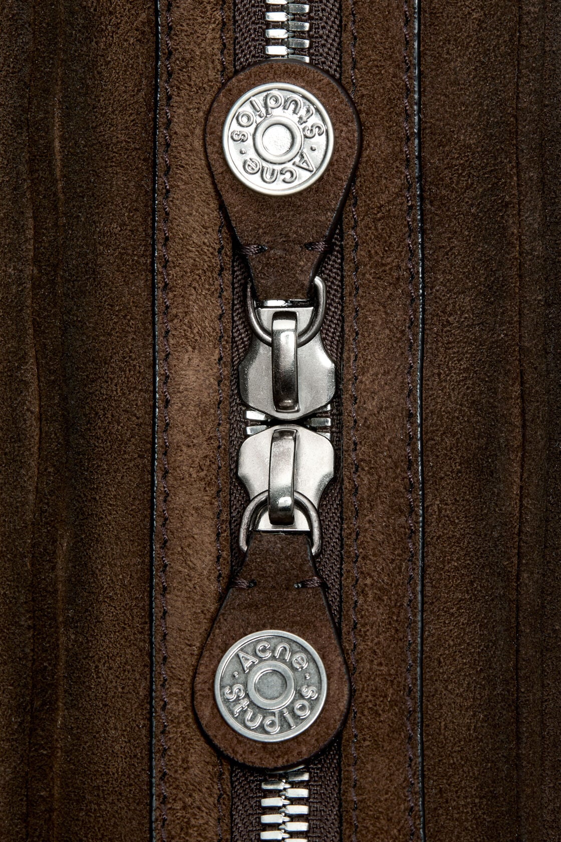 Camero Party Suede Shoulder Bag - Dark brown