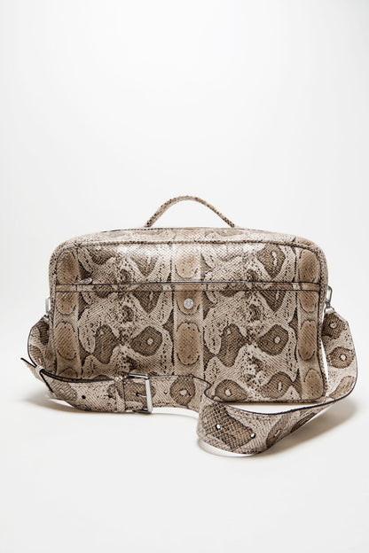 Camero snake print duffle bag - Beige Multi