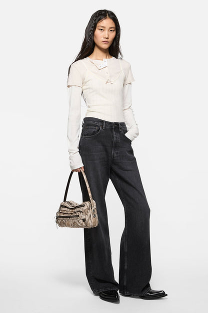 Camero Party snake-print bag - Beige Multi