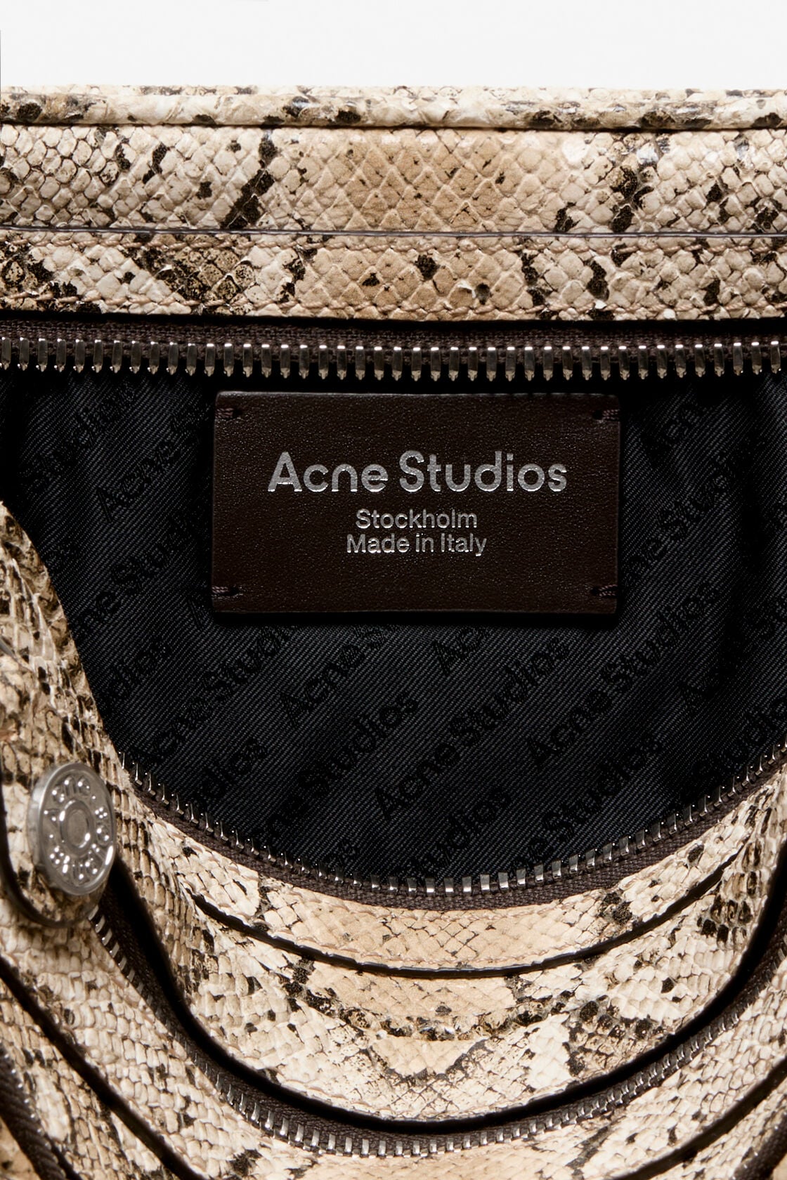 Camero Party snake-print bag - Beige Multi
