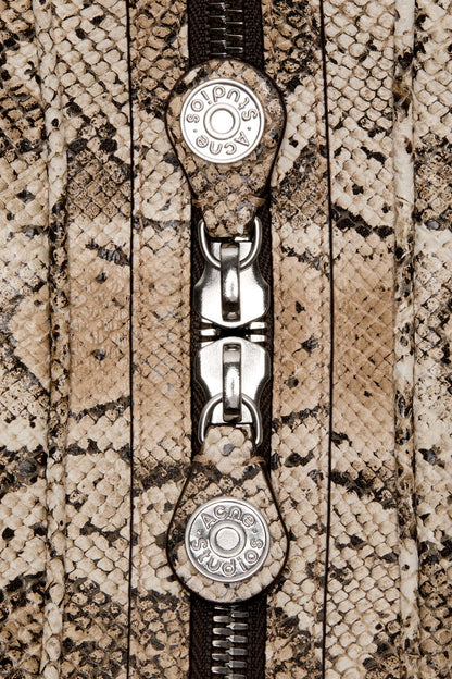 Camero Party snake-print bag - Beige Multi