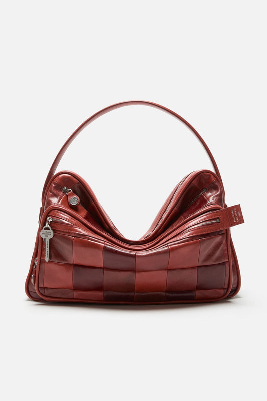 Camero Camera Patchwork Bag - Burgundy