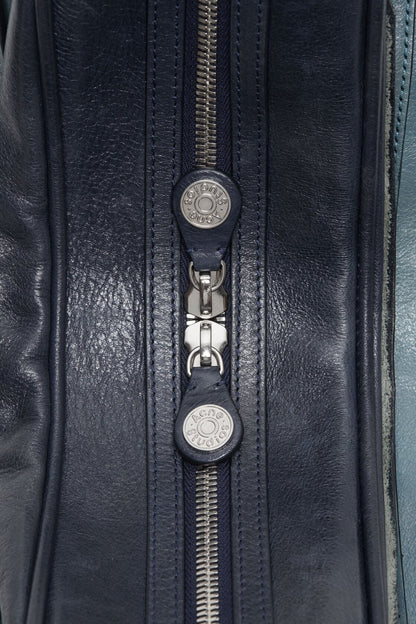 Patchwork Camero Camera Bag - Dark blue/bright blue